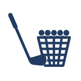 25 balls to warm up at the driving range