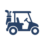 Cart hire for an easy ride around the course